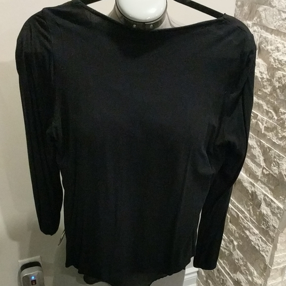 planet Two layer Black dress top - Picture 3 of 4